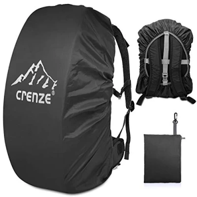 Abbildung von Crenze Regenschutz für Rucksäcke, 15 90L wasserdichte Regenhülle, Rucksack Cover Wandern, Camping, Radfahren, Reisen und Schulranzen
