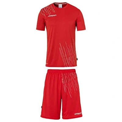 Abbildung von uhlsport Jungen Score 26 Fußball Trikot Set Bestehend Aus Trainings Shirt Und Hose, Rot/Weiß, 116 EU