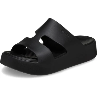 Abbildung von Crocs Damen Getaway Platform H strap Slides, Schwarz, 37/38 EU