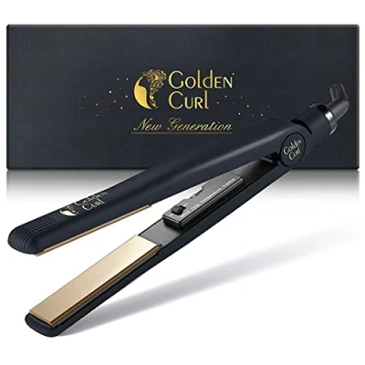 Abbildung von Glätteisen Locken und Glätten Haarglätter 5 Jahre Sorgenfreiheit Haar Styling Hair Straightener lockenstab 2 in 1 zum machen (829 Gold)