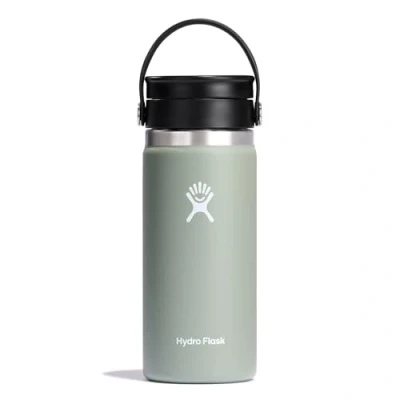 Abbildung von HYDRO FLASK Reise Thermos 473ml (16 oz) Vakuumisolierter Edelstahl Auslaufsicher Flex Trinkdeckel für Kaffee Größe Öffnung Agave
