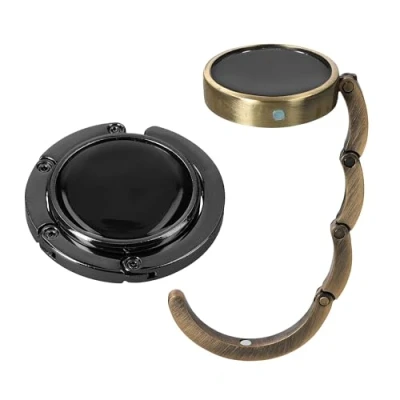 Abbildung von kwmobile Taschenhalter für Tisch 2X Faltbare Antirutsch Handtaschenhalter Haken Taschen Aufhänger Geschenkidee Gadgets Frauen Taschenhaken Set