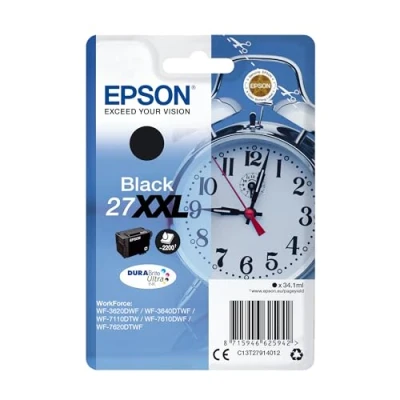 Abbildung von Epson Original 27XXL Tinte Wecker (WF 3620DWF, WF 3640DTWF, 7110DTW, 7210DTW, 7610DWF, 7620DTWF, 7710DWF, 7715DWF, 7720DTWF), schwarz