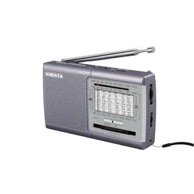 Abbildung von XHDATA D219 UKW/FM/AM Radio Batteriebetrieben Weltempfänger Mini Radio,Radio Retro für Haushalt Outdoor Camping Wandern Tragbares Grau