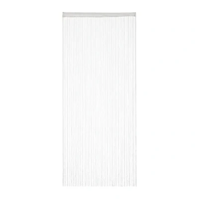 Abbildung von Relaxdays Fadenvorhang weiß, kürzbar, mit Tunneldurchzug, für Türen &amp; Fenster, waschbar, Fadengardine, 90x245 cm, White