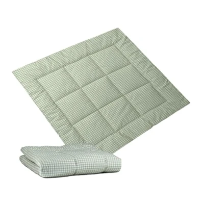Abbildung von molis&amp;co Krabbeldecke für Baby 100x100 cm 100% Baumwolle (OEKO TEX) Spielmatte Multifunktional, Dick &amp; weich gepolstert Ideal als Babydecke Spieldecke Mint Tea