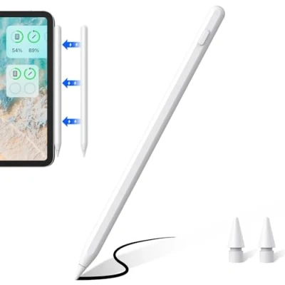 Abbildung von Stift für iPad mit kabelloser Aufladung, kompatibel Pro (20182024), Pro/iPad/iPad Mini/iPad Air Pencil Apple Neigungserkennung bei Handflächenabweisung