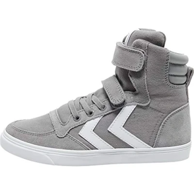 Abbildung von Hummel Unisex Kinder Slimmer Stadil High Jr Hohe Sneaker, Grau Frost Grey 2094, 35 EU
