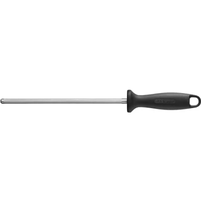 Abbildung von ZWILLING Wetzstahl, Verchromt, Länge: 23 cm, Kunststoffgriff mit Aufhängöse, Schwarz [Made in Germany]
