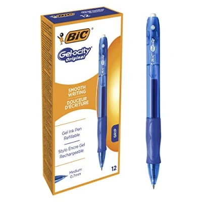 Abbildung von BIC Gel ocity Original Tintenroller, Gelstifte in Blau, Strichstärke Medium, Nachfüllbar, 12er Pack