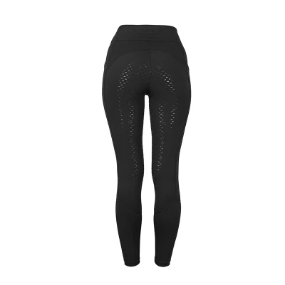 Abbildung von Equestrian Stockholm FW&#039;23 All Black riding tights full grip