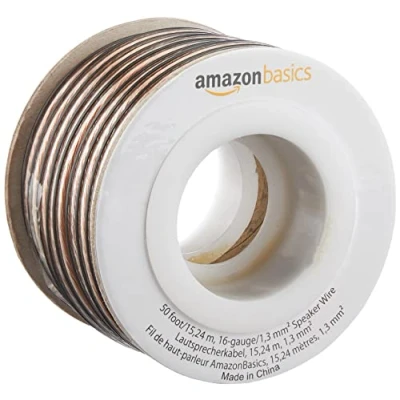 Abbildung von Amazon Basics 16 Gauge Speaker Wire 15,24 m(50 ft), Transparent