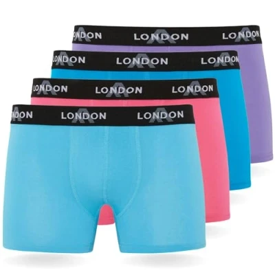 Abbildung von FM London 4/8er Pack Herren Boxershorts mit elastischem Bund