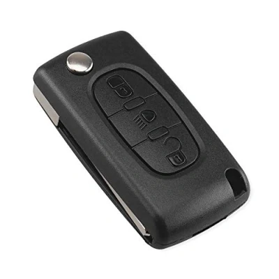 Abbildung von Schlüsselgehäuse kompatibel mit Citroen C2 C3 C4 C5 C6 C8 Xsara Picasso Berlingo Peugeot 207 307 308 407 408 3008 5008 Partner 807 1007 FIAT Ulysse (3 Tasten HU83 CE0523