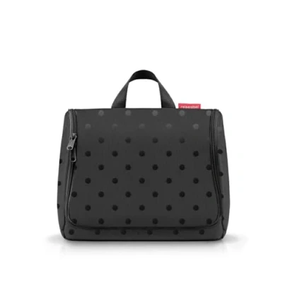 Abbildung von reisenthel toiletbag XL Glossy dots Black praktischer Kulturbeutel mit Haken, wasserabweisendes Material