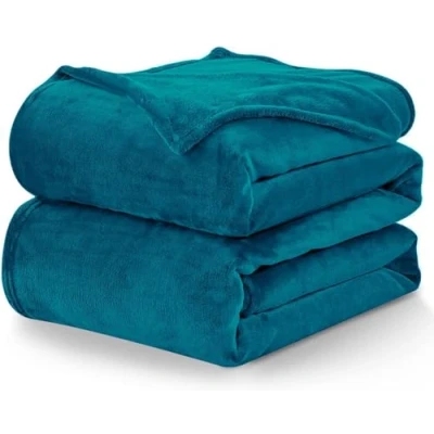 Abbildung von WAVVE Kuscheldecke Flauschig Decke Fleecedecke Sofadecke Klein Wohndecke Couchdecke, Sofa Weich Türkis, Leicht Sofaüberwurf 130x150 cm