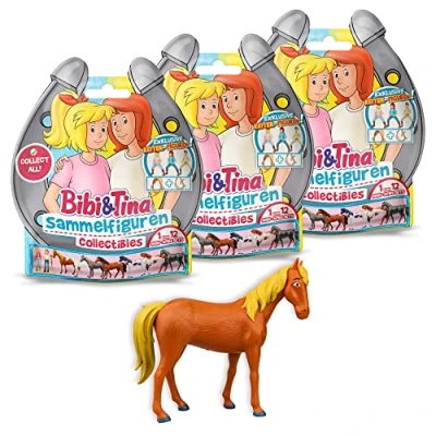 Abbildung von CRAZE Bibi und Tina Figuren Foilbag 3er Set Martinshof Spielfiguren zum Sammeln Tauschen , Pferde Mädchen Geschenk Spielzeug ab 3 Jahren