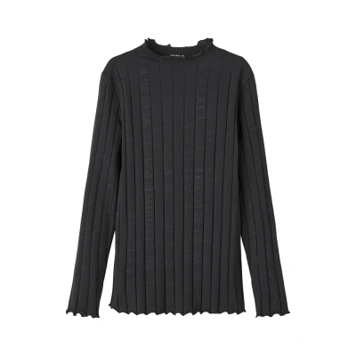 Abbildung von Name it Nkfnoline SLIM FIT Langarmshirt für Kinder, Größe: 116, Black