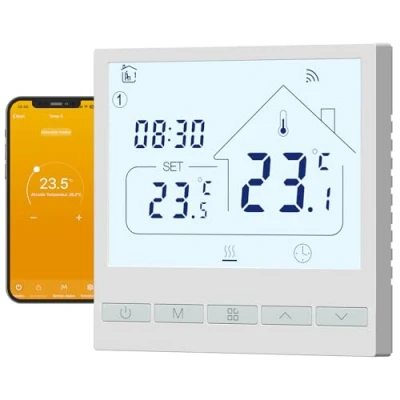 Abbildung von Beok Smart Thermostat Heizungsthermostat Raumthermostat WiFi Intelligente Thermostate für Gas/Wasser Kessel Fußbodenheizung Kompatibel Alexa,Google Assistant 3A TOL47WIFI 230v