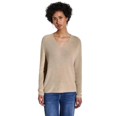 Abbildung von Street One Glitzernder Strickpullover, Damen, Größe: 44, Beige