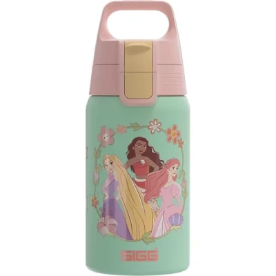 Abbildung von SIGG Edelstahl Trinkflasche Kinder Shield One Disney Princesses Für Kohlensäurehaltige Getränke Geeignet Auslaufsicher Federleicht BPA frei Sport &amp; Schule Blue 0,5L
