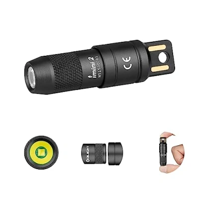 Abbildung von OLIGHT iMini 2 Mini LED USB Aufladbare Taschenlampe Schlüsselhänger mit magnetischen Basis, 50LM 19,5g EOS Schlüsselbund Handlampe, IPX6 Kleine Flashlight für Camping, Outdoor, Notfälle Schwarz