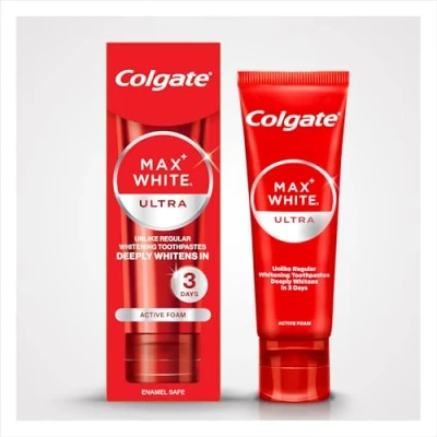Abbildung von Colgate Zahnpasta Max White Ultra Active Foam 2x75ml Weißere Zähne in 3 Tagen