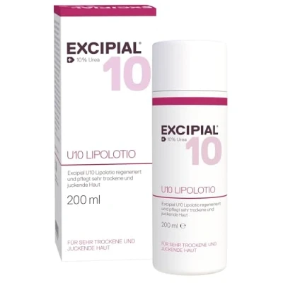 Abbildung von Excipial U10 Lipolotion, 200 ml, die Spezialcreme für trockene und empfindliche Haut, sanfte tägliche Pflege