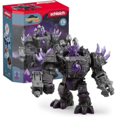 Abbildung von schleich 42557 Schatten Master Roboter mit Mini Creature, für Kinder ab 7 12 Jahren, ELDRADOR CREATURES Spielset, Lila