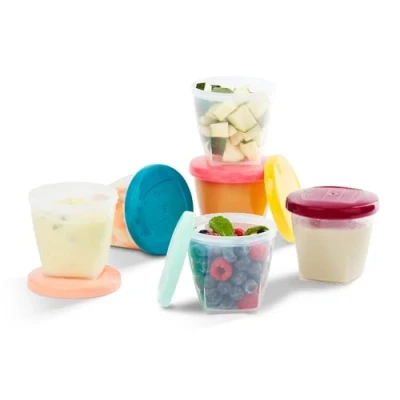 Abbildung von Babymoov Babybols Aufbewahrungsbehälter für Babynahrung, hermetischer Drehverschluss, 6 teilig, 250 ml