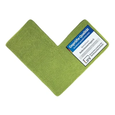 Abbildung von WohnDirect Eck Duschmatte 100 x 50 cm Grün rutschfest &amp; Waschbar idealer Duschvorleger für eckige Duschkabinen zum Set kombinierbar Badematten Badteppiche