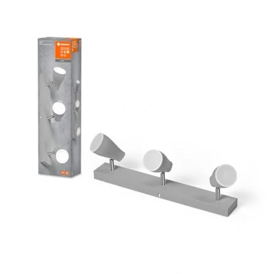 Abbildung von LEDVANCE LED Spot Pear Spotlight GU10, Grau, 3X4,3W, 1050lm, 444mm, Warmweiße Lichtfarbe, Ausrichtbare Leuchtenköpfe, Einfache Montage, Kombination mit Smarten GU10 Lampen Möglich, IP 20, 2700K