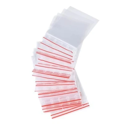 Abbildung von Pakico 100 Plastikbeutel Zipper 8 x 12 cm Verschließbare Ziplock Beutel Kleidungsgepäck Verpacken Druckverschlussbeutel Wiederverschließbare Plastiktüten Verpackungstüten