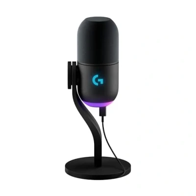 Abbildung von Logitech G Yeti GX dynamisches RGB Gaming Mikrofon mit LIGHTSYNC, USB zum Streaming, Superniere, Plug and Play für PC/Mac Schwarz