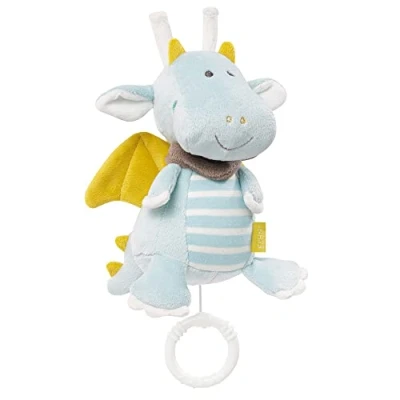 Abbildung von Fehn Spieluhr Baby Einschlafhilfe Drache mit herausnehmbarem Spielwerk zum Aufhängen Schlafhilfe Melodie &quot;Schlaf Kindlein schlaf&quot; Musikspielzeug für Babys &amp; Kinder ab 0+ Monaten