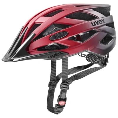 Abbildung von uvex i vo cc Leichter Allround Helm für Damen und Herren individuelle Größenanpassung erweiterbar mit LED Licht red Black matt 52 57 cm