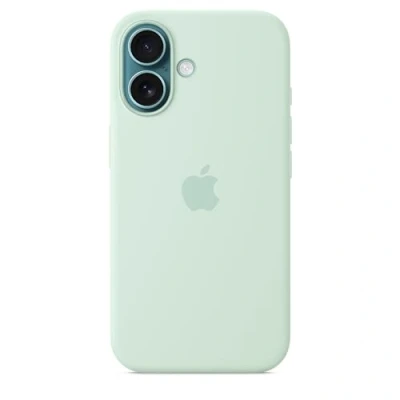 Abbildung von Apple iPhone 16 Silikon Case mit MagSafe Aquamarin ​​​​​​​