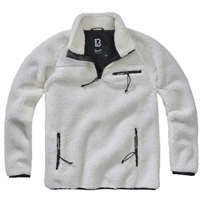Abbildung von Brandit Teddyfleece Troyer, Farbe: White, Größe: S