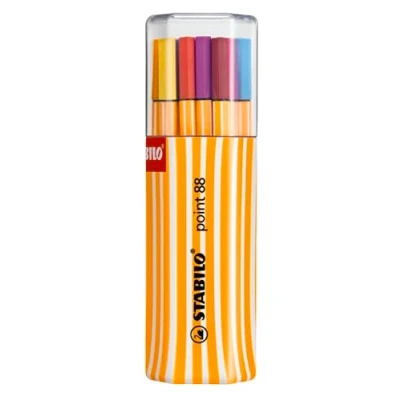 Abbildung von Fineliner STABILO point 88 20er Twin Pack mit 20 verschiedenen Farben