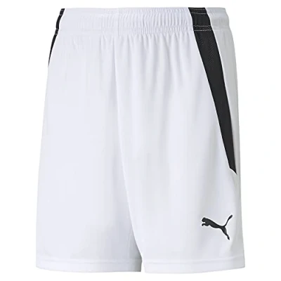 Abbildung von puma Unisex Kinder Teamliga Jr Shorts, White Black, 128 EU