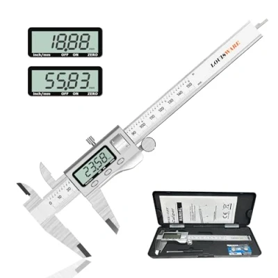 Abbildung von Messschieber Digital Hochpräzise Edelstahl Schieblehre 0 150mm/0 6 Messwerkzeuge Industrielle Für Innen Außen und Stufenmessungen LED Display Industrielles Testinstrument