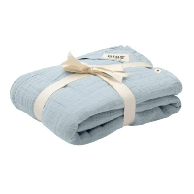 Abbildung von Bibs Muslin Swaddle Pucktücher, Decke für Neugeborene. 100% Bio Baumwolle, 120x120cm, Baby Blue