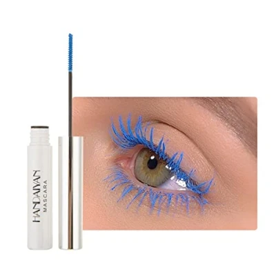 Abbildung von Allbestaye Bunt Wimperntusche Wasserfest Feiner Pinsel Grün Schwarz Weiß Wimpern Long lasting