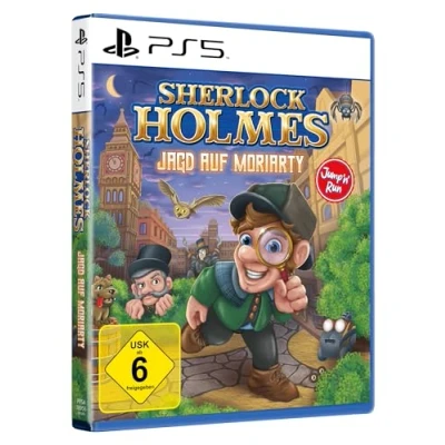 Abbildung von Sherlock Holmes Jagd auf Moriarty Jump n Run Abenteuer Game für PS5