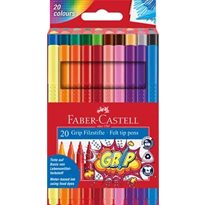 Abbildung von FABER CASTELL 155320 Fasermaler GRIP Colour Marker, 20er Etui