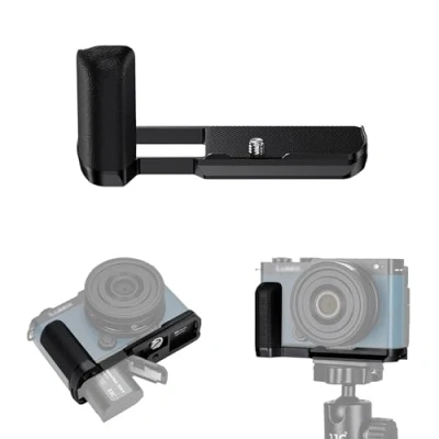 Abbildung von JJC Metall Handgriff für Panasonic LUMIX S9 Kamera, Griff mit Aluminiumlegierung Arca Schnellwechselplatte, Anti Rutsch L Halterung, verbesserter Silikongriff, Schwarz