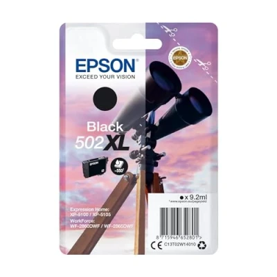 Abbildung von Epson Original 502XL Tinte Fernglas Singlepack schwarz XL, XP 5100 5105 5150 5155 WF 2860DWF 2865DWF 2880DWF 2885DWF, ReadyPrint Flex Tintentarife