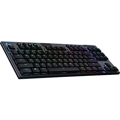 Abbildung von Logitech G915 TKL Tenkeyless Lightspeed RGB Mechanische Gaming Tastatur für Laptop und PC, Low Profile Switch, LIGHTSYNC RGB, kabellos, Bluetooth Funktion, Schwarz