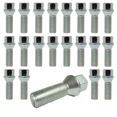 Abbildung von 20 Tracer Radschrauben Radbolzen Kegelbund M14x1,25 28mm kompatibel mit BMW 1er, 2er, 3er, 4er, 5er, 6er, 7er, X3, X5, X6 Mini