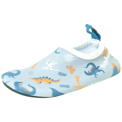 Abbildung von Playshoes Barfuß Schuhe Unisex Kinder Wassersportschuh, Dino Allover, 30/31 EU